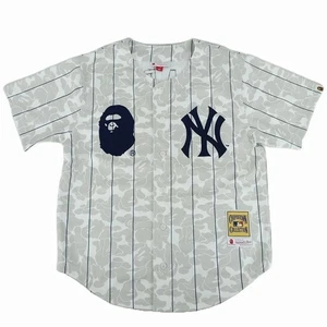 Bape Mitchell & Ness New York Yankees Baseball Jersey Size 44 L - Picture 1 of 18