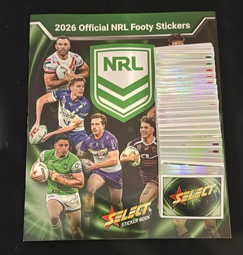 2026 SELECT NRL STICKERS - COMPLETE FULL SET OF 290 STICKERS INCLUDES ...