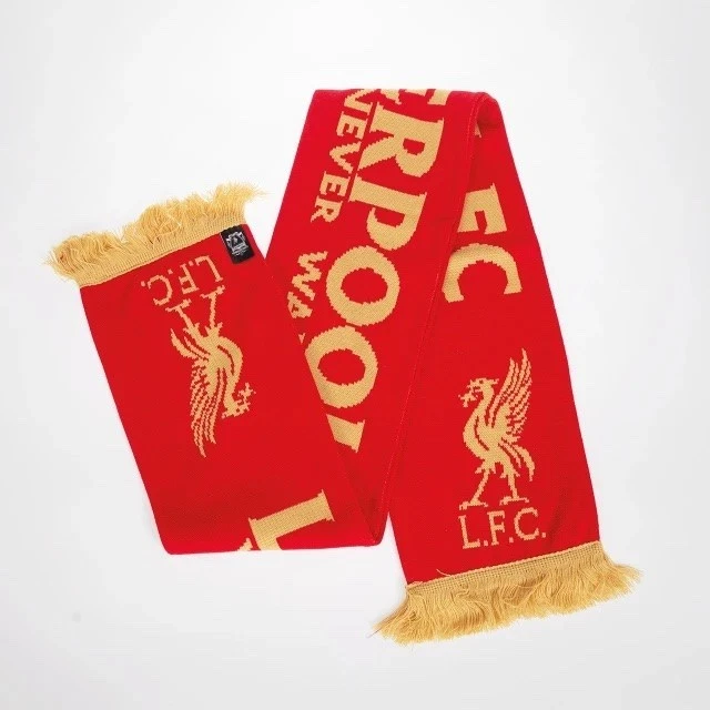 47 Brand Liverpool FC Scarf Golden Liverbird Fringe Official Licensed LFC - Image 1 of 4
