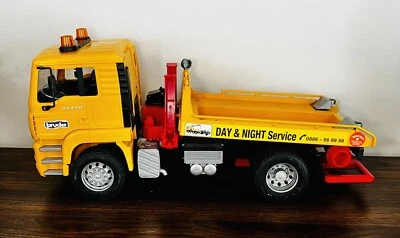 Bruder Day & Night Service Wrecker Tow Truck Yellow Made in Germany - Image 1 of 4
