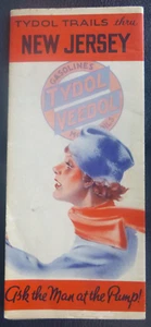 1935 New Jersey road map Tydol oil gas - Picture 1 of 4