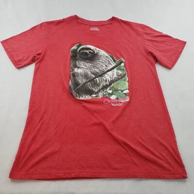 Camiseta Costa Rica Tres Dedos Perezoso Suave Mezcla Algodón Rojo M Foto 1 de 4