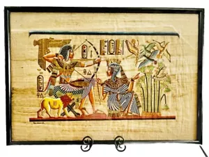 Arte de pared vintage El faraón egipcio rey Ramsés II PAPIRO DE CAZA 18x26 pulgadas - Imagen 1 de 9
