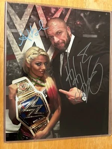WWE TRIPLE H Alexa Bliss SIGNED 8x10 Autograph - Picture 1 of 2