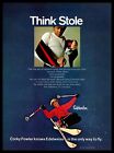 1970 pantalon de ski Think Stole Liège Fowler Edelweiss Tacoma Washington annonce imprimée