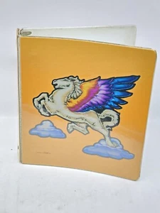 RoAcH Vintage 1981 Rare Pegasus 3-Ring Binder 80s Art "Satin Look" K&M CA - Picture 1 of 13