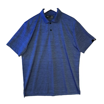 Camisa polo Oakley Hydrolix de golf calce regular para hombre talla XL elástica a rayas Foto 1 de 4