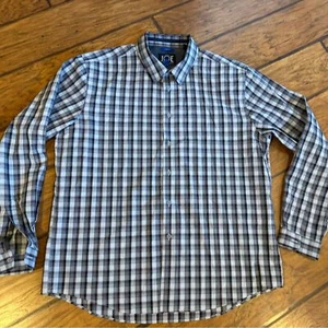 Joseph Abboud JOE shirt mens XL plaid gray purple button up long sleeve Slim fit - Picture 1 of 11
