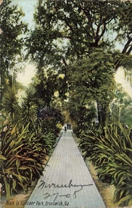 Postcard Walk In Hanover Park Brunswick Georgia GA DB 1908 - Picture 1 of 2