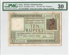 Indien 10 Rupien 1917 P-6 PMG 30