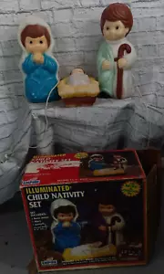 DE COLECCIÓN 19" Imperio Navidad Niño Belén Set Pesebre Soplado Moldes con Caja LEER - Imagen 1 de 10