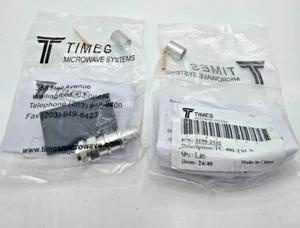 (QTY 2) Times Microwave Systems Coaxial Cable Connector TC-400-TM-X 3190-2532 - Picture 1 of 4