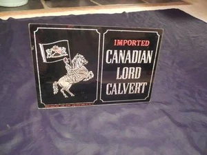 Vintage Canadian Lord Calvert Whiskey Bar Sign Beeco Century 1960s ? 12" - Picture 1 of 1