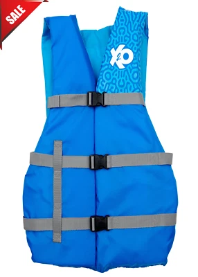 Life Jackets Vest Preserver Type III Blue Ocean Adult Fishing Boating USCG PFD