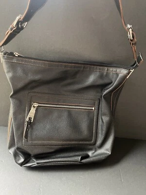 Bandolera DANA BUCHMAN Handbas Cartera Negra Guijarro Cuero Sintético Carrera Foto 1 de 4