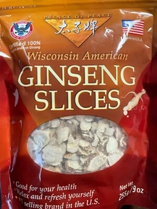 Prince of Peace Pure Ginseng Slices 100% Wisconsin 9 oz Inner Vacuum Unvacuumed - Picture 1 of 2