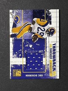 2003 Donruss Elite Eric Dickerson Throwback Threads Jersey Patch Card /250 Rams