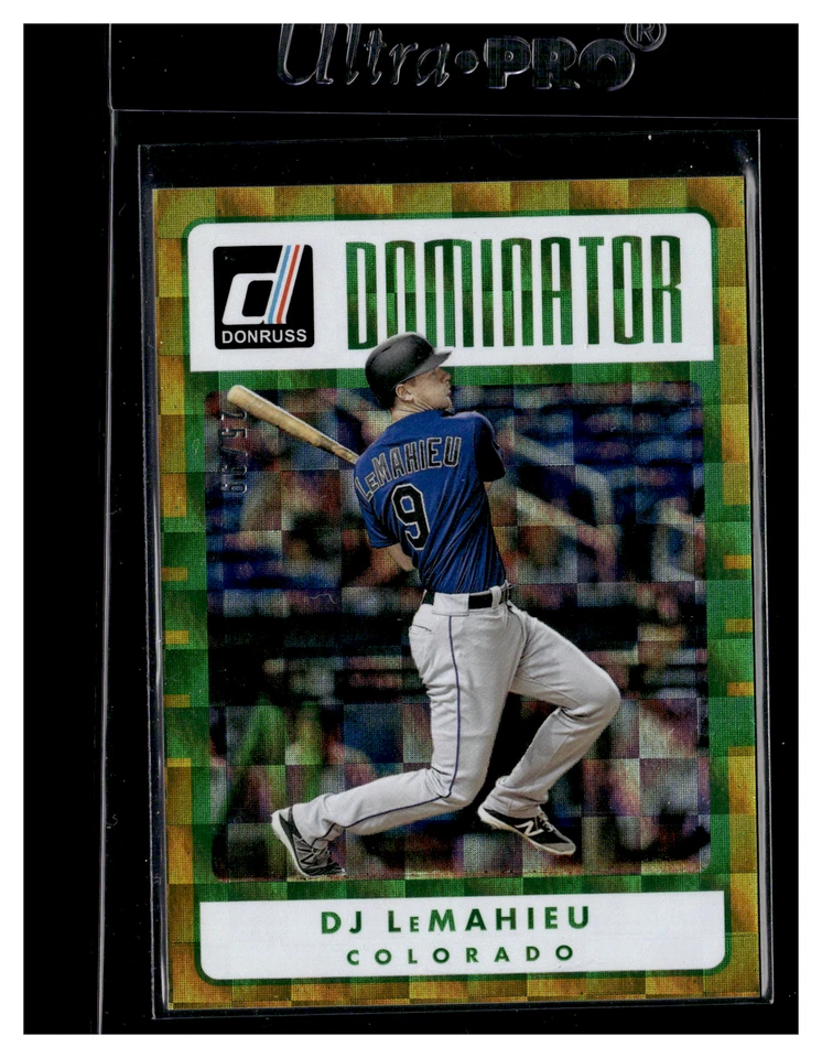 2017 Donruss Dominators Gold #D-5 D.J. LeMahieu  SN99 - Image 1 of 2