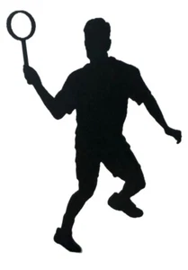 Silhouette Art: Figura independiente jugador de squash tenis bádminton - Imagen 1 de 1