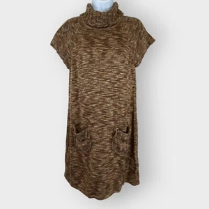 Calvin Klein Womens Swing Sweater Dress | Large | Brown | Turtleneck - Picture 1 of 9