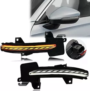 White DRL Dynamic Amber Turn Signal LED Mirror Marker Light Fits 23-25 Integra - Bild 1 von 6