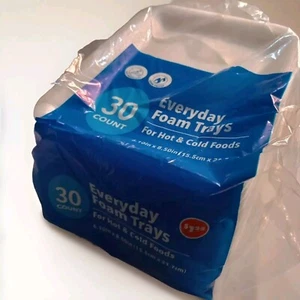 BANDEJAS DE ESPUMA (30 PIEZAS) USADAS PARA (6,6 pulgadas x 8,6 pulgadas) ¡ALIMENTOS FRÍOS O CALIENTES PARA MICROONDAS!¡! - Imagen 1 de 5