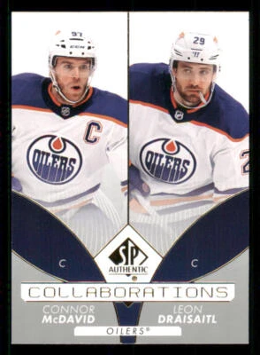 2022-23 SP Authentic Collaborations #C1 Connor McDavid/Leon Draisaitl - Image 1 of 2