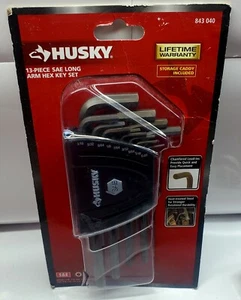 NEW! Husky13-Piece Long Arm Hex Key Set #843040 SAE Tools-Black FREE-SHIPPING  - Picture 1 of 2
