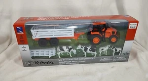 Kubota M5-111 Toy Tractor Assortment 1:32 Scale 10 Pieces Set Ages 3+ New In Box - Picture 1 of 7
