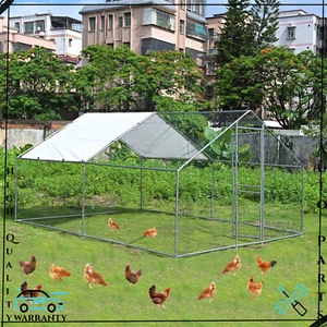 Large 13ft x10ft Metal Chicken Coop Hen Run House Walk-in Poultry Cage Enclosure - Picture 1 of 10