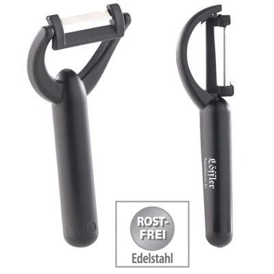 Löffler 2er-Set Sparschäler, Edelstahl-Klingen aus Solingen, I/Y-Pendelklinge - Bild 1 von 4