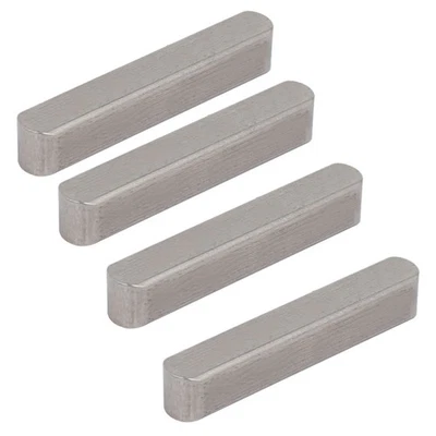 30mmx5mmx5mm acciaio inox 304 Chiave Scorte chiavi Stock Tono argento 4pz - Immagine 1 di 3