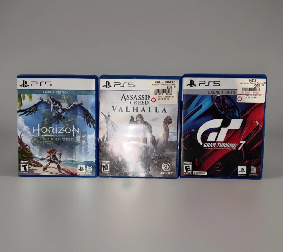 Juegos PS5 - Horizon: Forbidden West/Assassin's Creed: Valhalla/Grand Turismo 7 Foto 1 de 2
