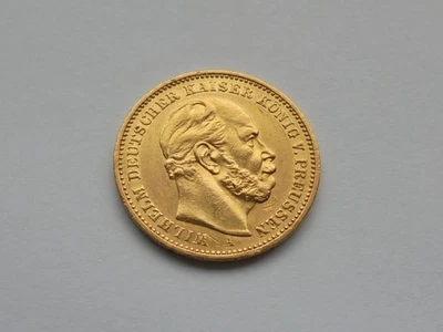 20 Mark Wilhelm I. Deutscher Kaiser König v. Preußen 1872 Gold Kaiserreich  - Bild 1 von 4