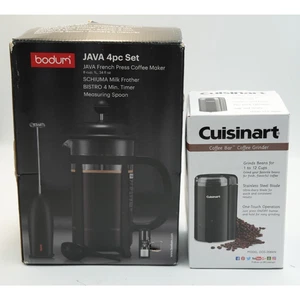 Bodum JAVA 4pc French Press Set + Cuisinart DGC-20BK Coffee Grinder – Combo Set - Picture 1 of 10