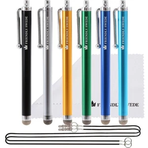Micro-Knit Stylus Stift für Touchscreen — 6er-Pack Hybridfaserspitze Universal Kappe... - Bild 1 von 8