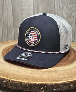 Mütze Kappe New York Yankees 47 Marke Golfer Seil Druckknopflasche verstellbar MLB USA - Bild 1 von 14