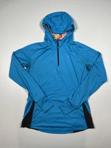 Under Armour Felpa con Cappuccio Donna Blu Medio AllSeasonGear 1/4 Zip Fori Pollice Corsa - Foto 1 di 13