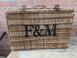 Fortnum & Mason Wicker Basket Hamper Medium 24x51x33 Cm - Picture 1 of 10