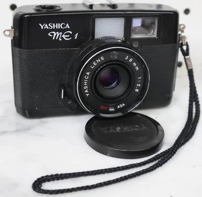 Nice Used Vintage Yashica ME-1 35mm Film Camera Black W/ 38mm Lens & Strap USA - Image 1 of 4