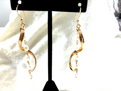 HONORA CULTURED PEARL SWIRL DANGLE EARRINGS, 18K GOLD-PLATED STERLING (M4840-52) - Image 1 of 4