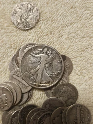 90% Silver Coins, Junk Silver. Mostly Mercury Dimes - Image 1 of 4