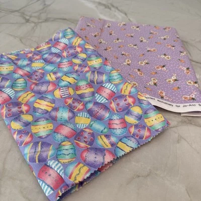 Vintage Packed Easter Eggs Cranston Cotton Fabric 11" x 44" & Jo-Ann Easter Prin - Image 1 of 3