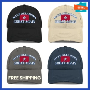 Gorra de béisbol con inscripción "Make Oklahoma Great Again" gorra de algodón vintage nueva - Imagen 1 de 61