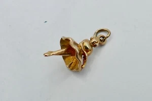 RARE VINTAGE 9ct GOLD 3D DANCING BALLERINA CHARM 1.44 g - Picture 1 of 7