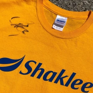 NBA Icon Stephen Steph Curry Signed Autograph Basketball Camp Tee - Size Medium - Picture 1 of 9