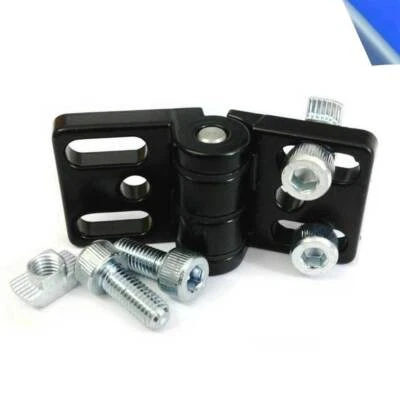 ALCLIPTEC Scharnier-Komplettset Metall für 40er oder 45er Aluprofile