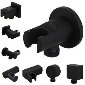 Bathroom Bath Shower Head Bracket Wall Holder Toilet Bidet Spray Hose Connector - Picture 1 of 52