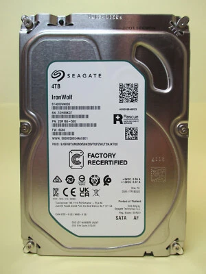 Seagate IronWolf - ST4000VN008 - interne 3,5" Sata3 NAS CMR Festplatte 4TB - Bild 1 von 4