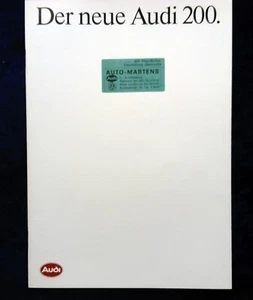 AUDI 200, Typ 44, Prospekt mit Ausklapp-Poster, 1.1984...Martens - Picture 1 of 9